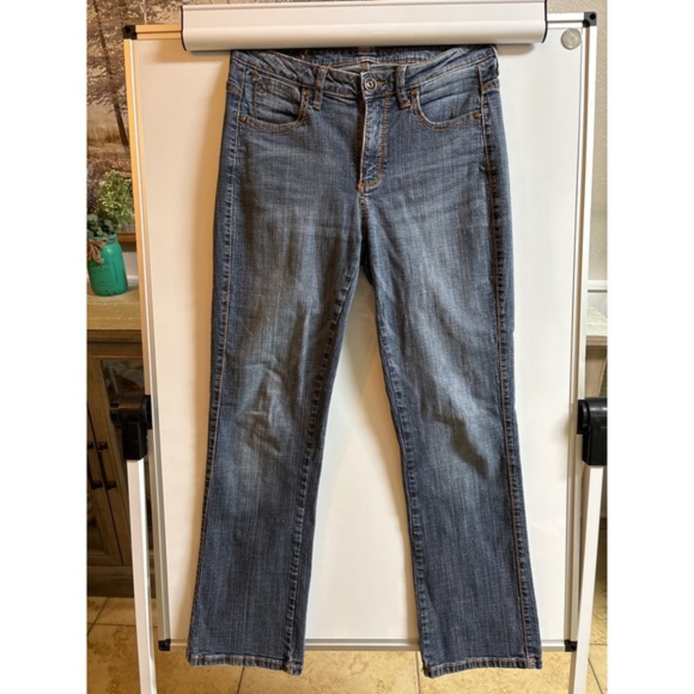 Aura jeans women's 6 short denim bootcut‎ blue